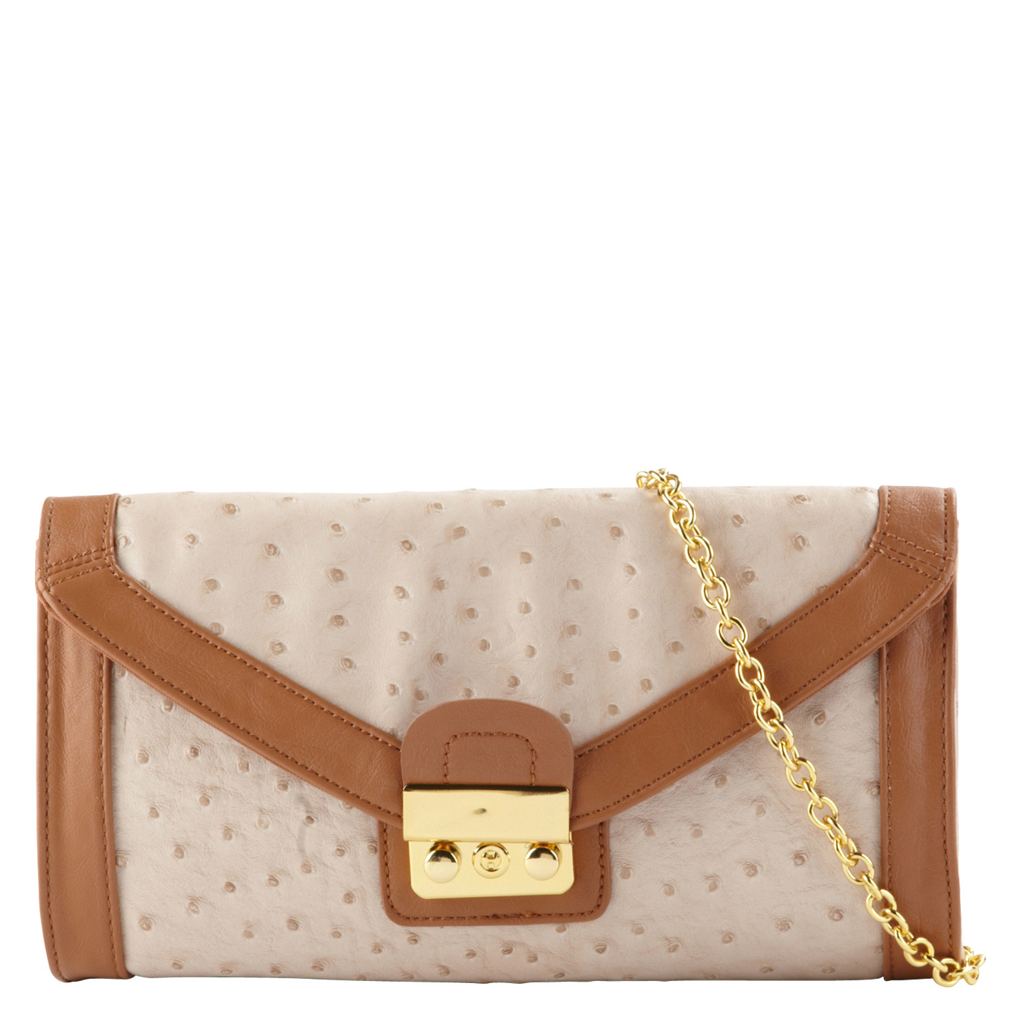 ALDO(アルド) ☆オーストリッチ柄クラッチバッグ☆LEAVINS