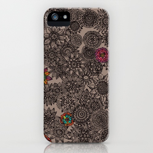 Society6 iPhone5用 Flower Pattern フラワーパターン ケース