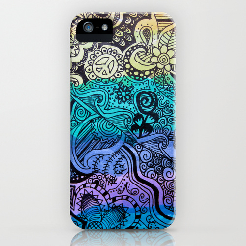 iPhone・スマホケース Society6 Watercolor Doodle by Kayla Gordon