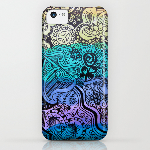 iPhone・スマホケース Society6 Watercolor Doodle by Kayla Gordon