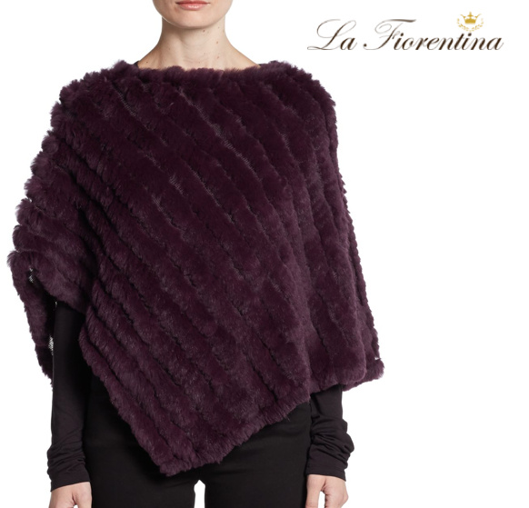 現品特価！La Fiorentina♪ラビットファー★ファーポンチョ