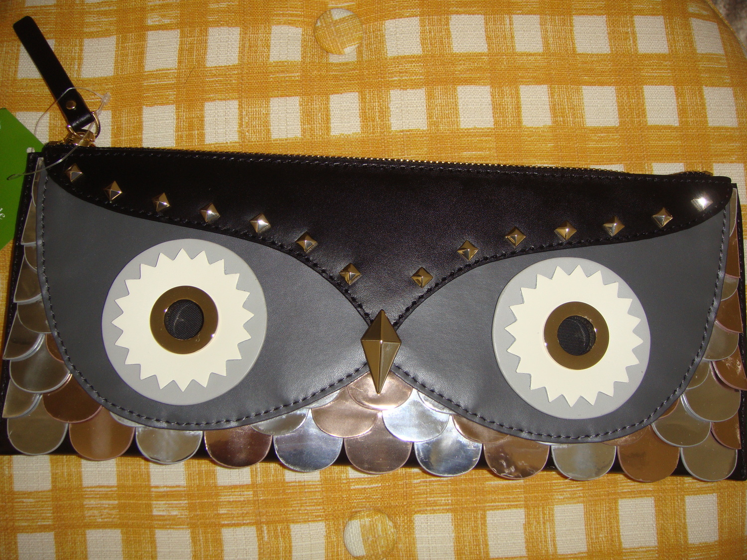 レア物☆Kate Spade☆Wise Owl Clutch☆幸運を呼ぶフクロウ