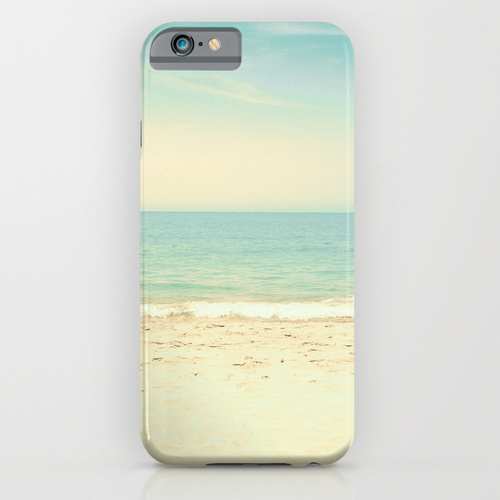 Society6 ケース Pale blue retro beach by AC Photography