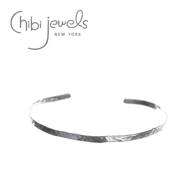 【国内即発】≪chibi jewels≫シンプル C型 シルバーバングル