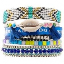 HIPANEMA☆ヒパネマ ブレスレット FLUO BLUE サイズM