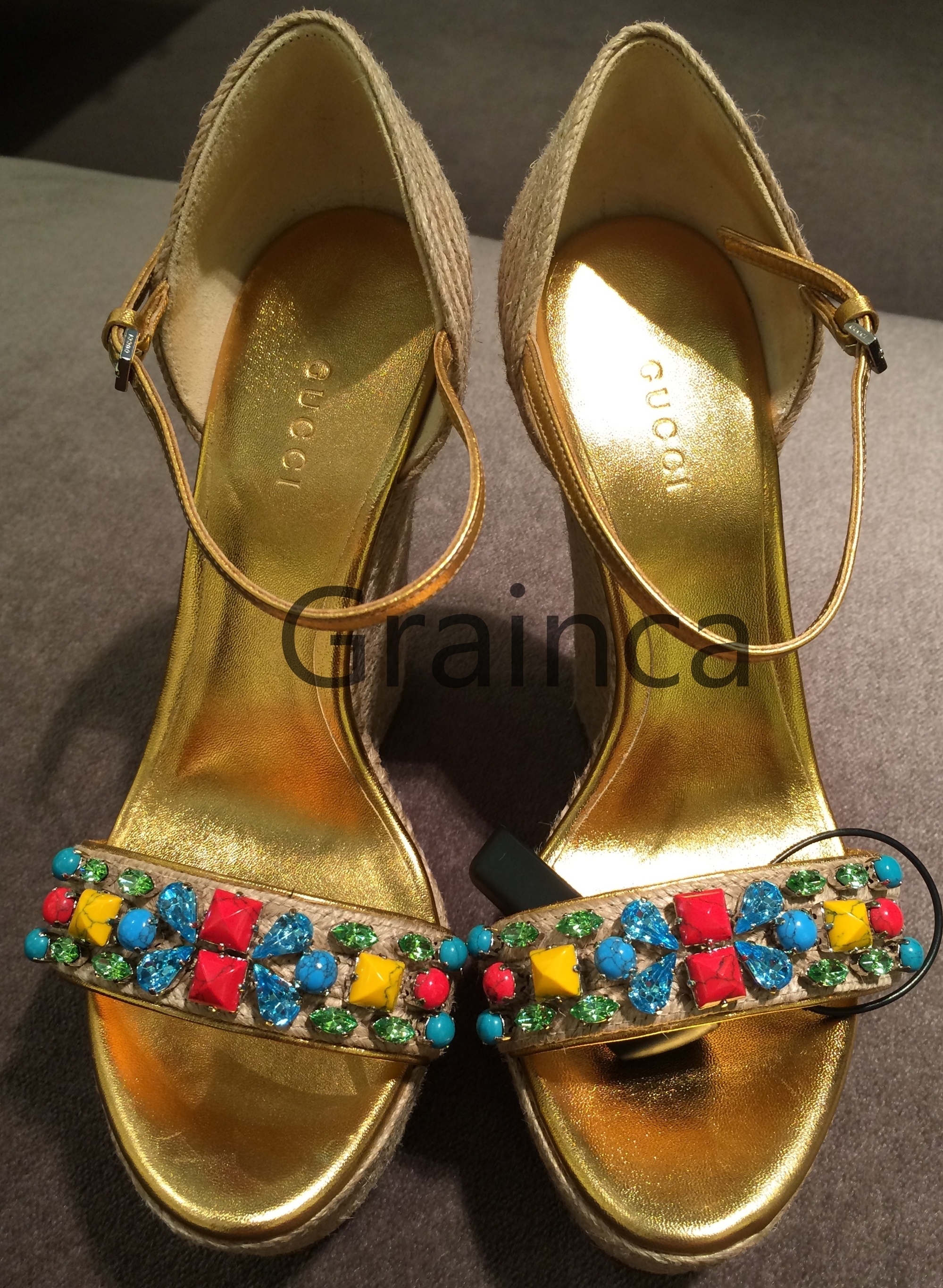 GUCCI★先取りセールで最新作をゲット♪[カロライナ]ウェッジ★