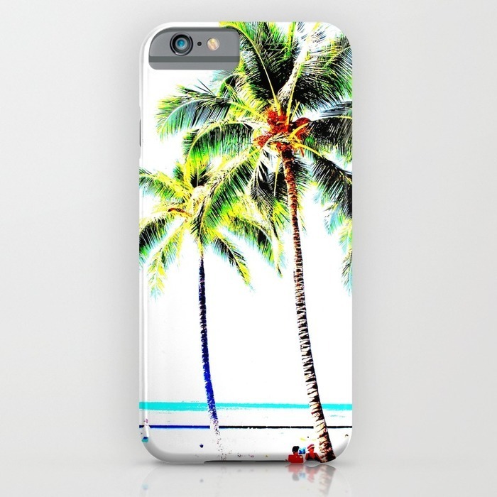 Society6 ケース Vintage Palm Tree with Hawaii Summer Sea Bea