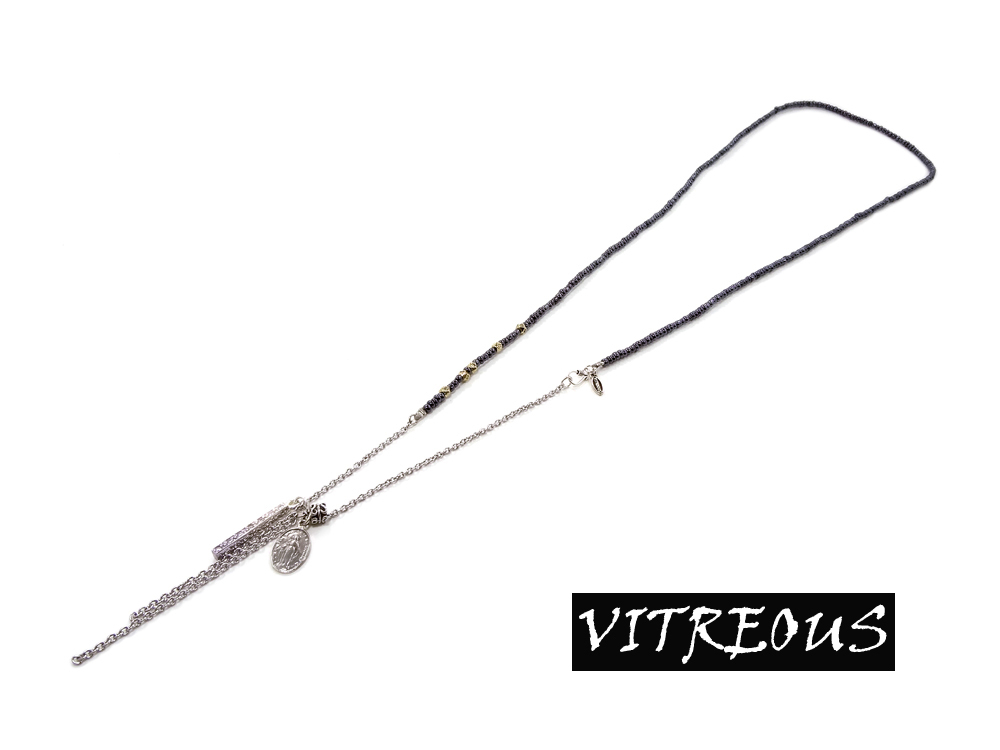 【VITREOUS】 人気!! ロングネックレス Glassビーズ メダイ ネックレス・チョーカー 【VITREOUS】 人気!! ロングネックレス Glassビーズ メダイ ネックレス・チョーカー