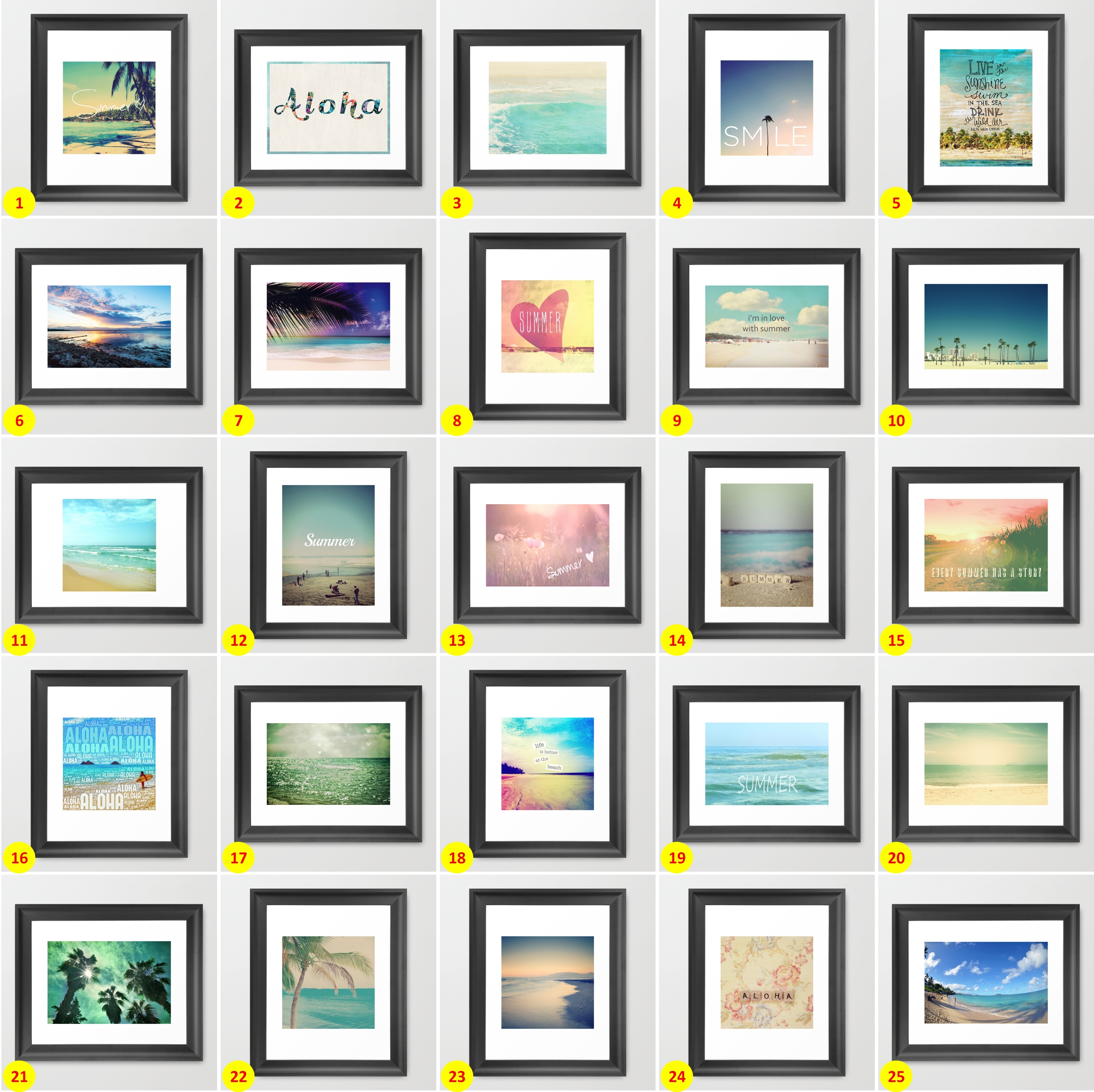 Society6◆額入りアートプリント◆選べる475デザイン特大夏特集