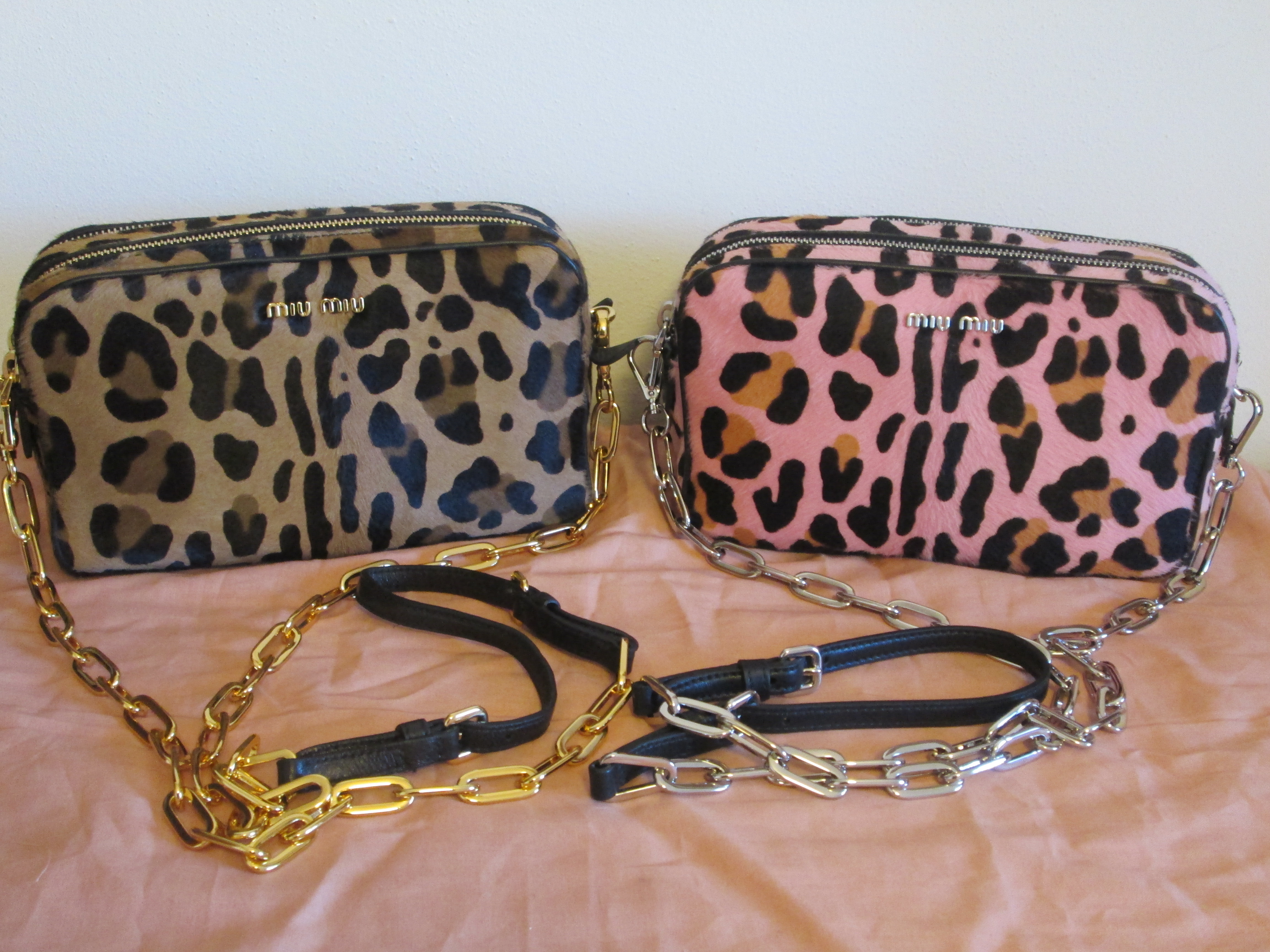 miumiuハラコ★レオパード柄が可愛い☆チェーンショルダー