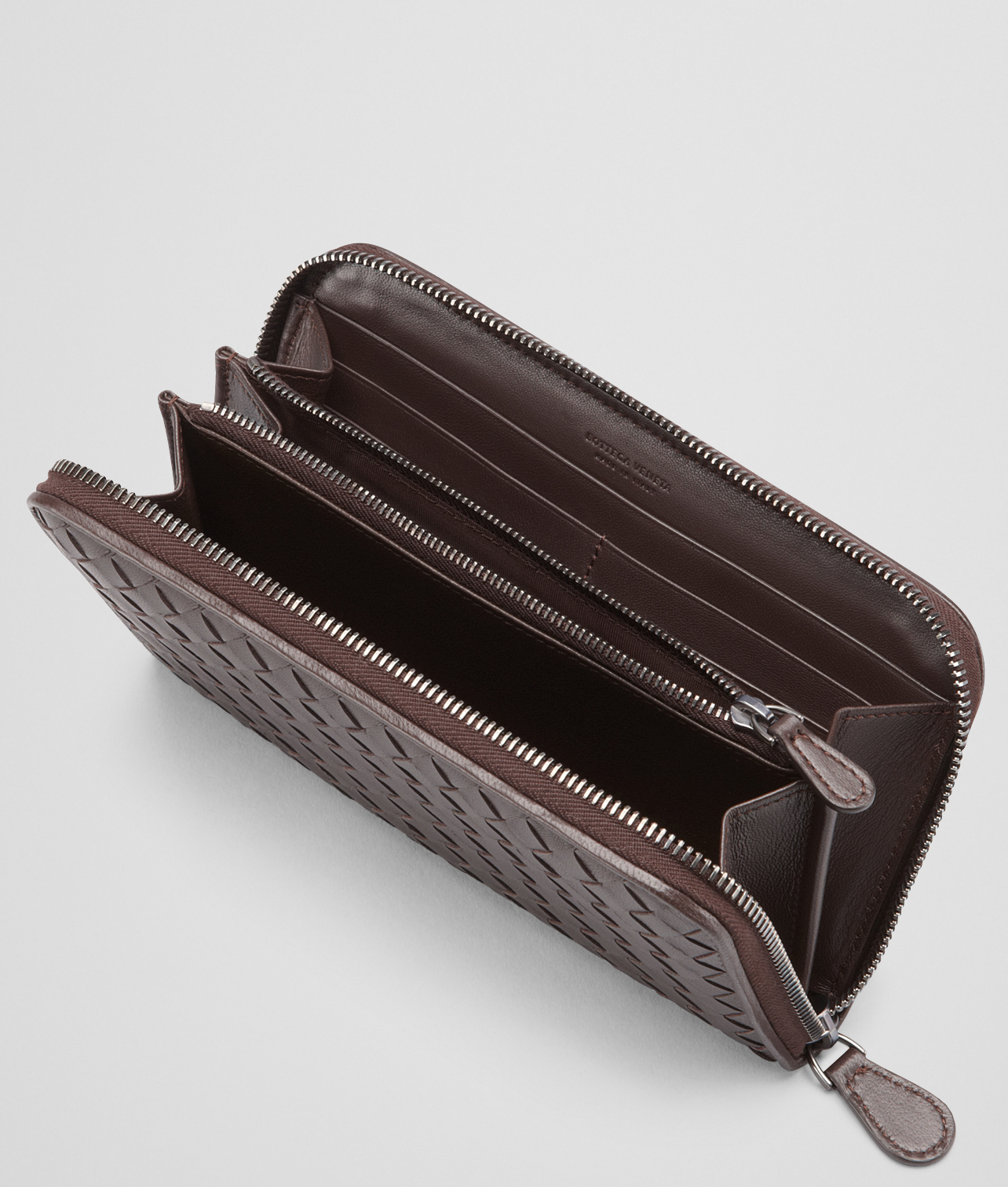 関税送料 BOTTEGA VENETA ジップアラウンド長財布 エバノ