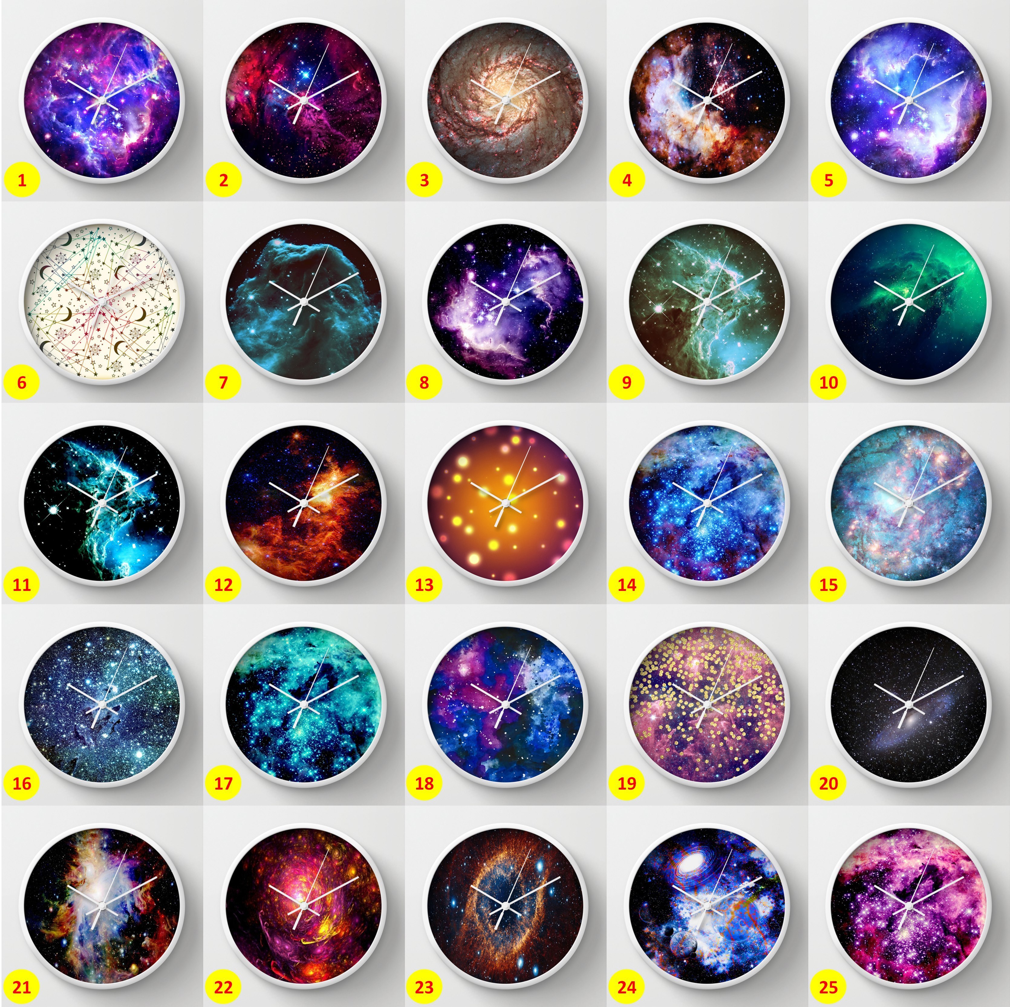 Society6◆置き時計・掛け時計◆宇宙柄◆450品デザイン特集