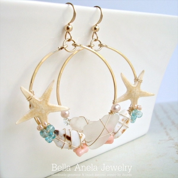 スターフィッシュ & シェル ピアス ハワイ Bella Anela #233