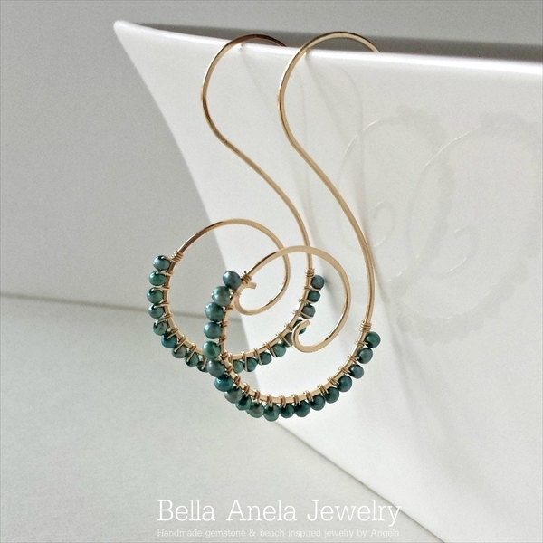 パール フープ ピアス ハワイ Bella Anela #242