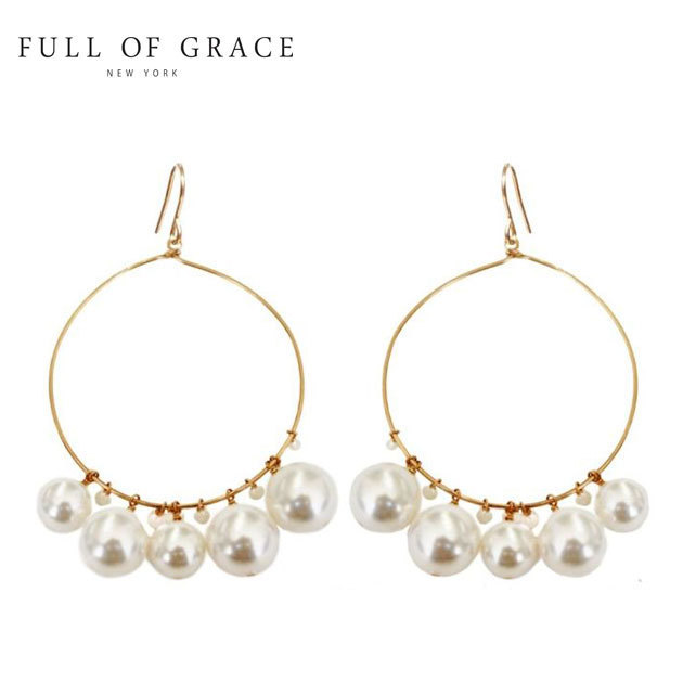 【国内即発】≪FULL OF GRACE≫ パール フリンジ ピアス