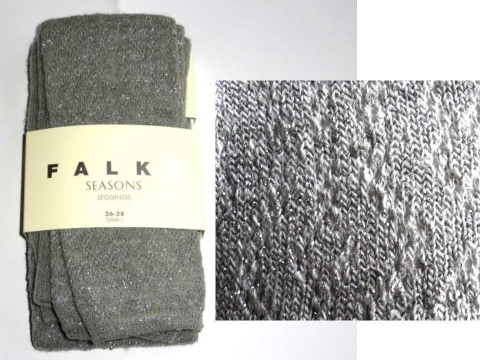 即発 ● FALKE SEASONS ファルケ レギンス グレーラメ レース SM