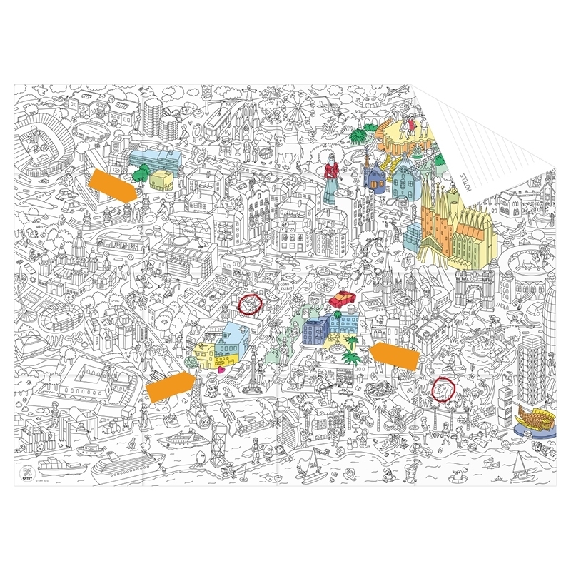 ぬりえポスター ポケットマップ Barcelona 52x38cm Omy ポスター 0 色指定なし Www Architectes Aup Com