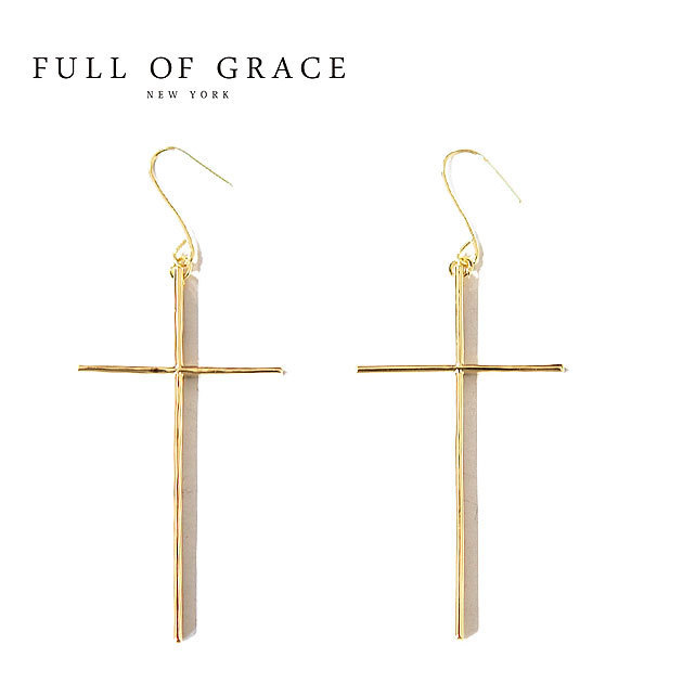 【国内即発】≪FULL OF GRACE≫十字架クロス フックピアス