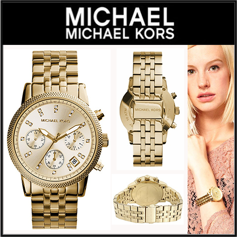 特価ブランド Ritz Kors ☆Michael 【超大人気】 Chronograph Watch Gold-Tone アナログ腕時計 特価ブランド Ritz Kors ☆Michael 【超大人気】 Chronograph Watch Gold-Tone アナログ腕時計