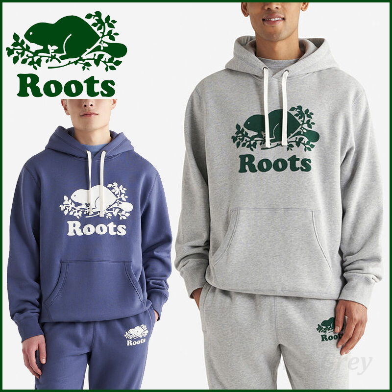 Roots Men's☆ 定番人気! 裏起毛で暖かい フード付きトレーナー
