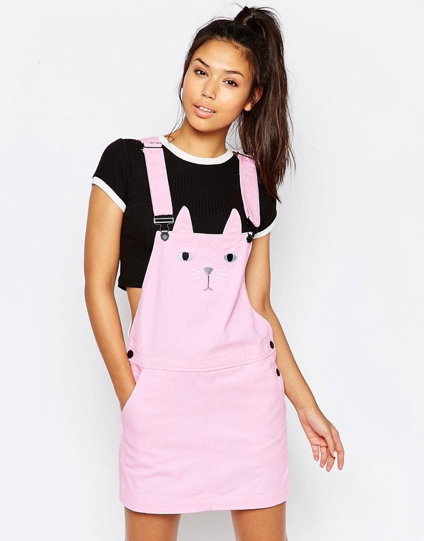 レアな新作!!!★LAZY OAF★ネコFACE♡ダンガリードレス