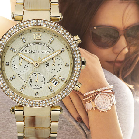 在庫あり★Michael Kors Safari Parker Horn Acetate MK5632 アナログ腕時計 在庫あり★Michael Kors Safari Parker Horn Acetate MK5632 アナログ腕時計