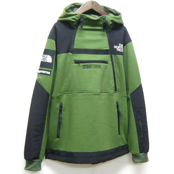 Supreme × TNF Steep Tech Hooded Sweatshirt オリーブ MEDIUM