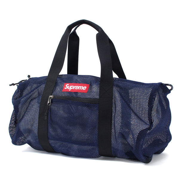 Supreme 16SS Mesh Duffle Bag 紺 (Supremeステッカー付き)
