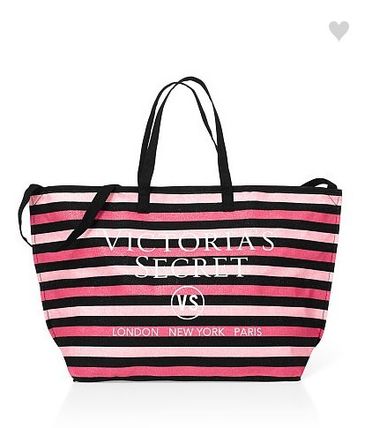 Victoria's Secret トートバッグ ☆Victoria's secret Bombshell Beautyストライプトートバッグ☆