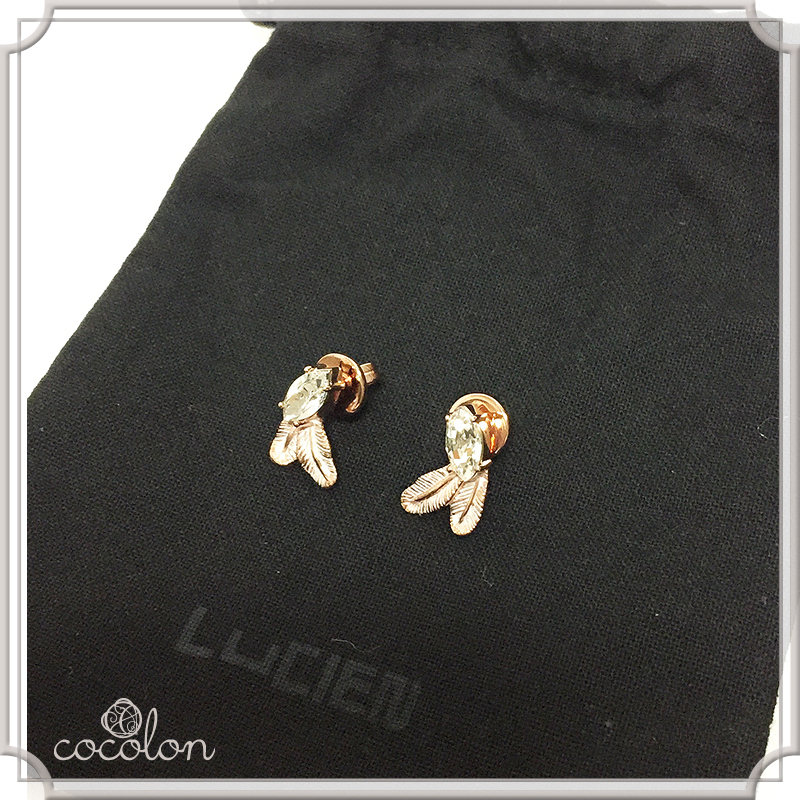 国内発♪送料関税込[LUCIEN]ピアス Angelica Mini in SNOW ROSE