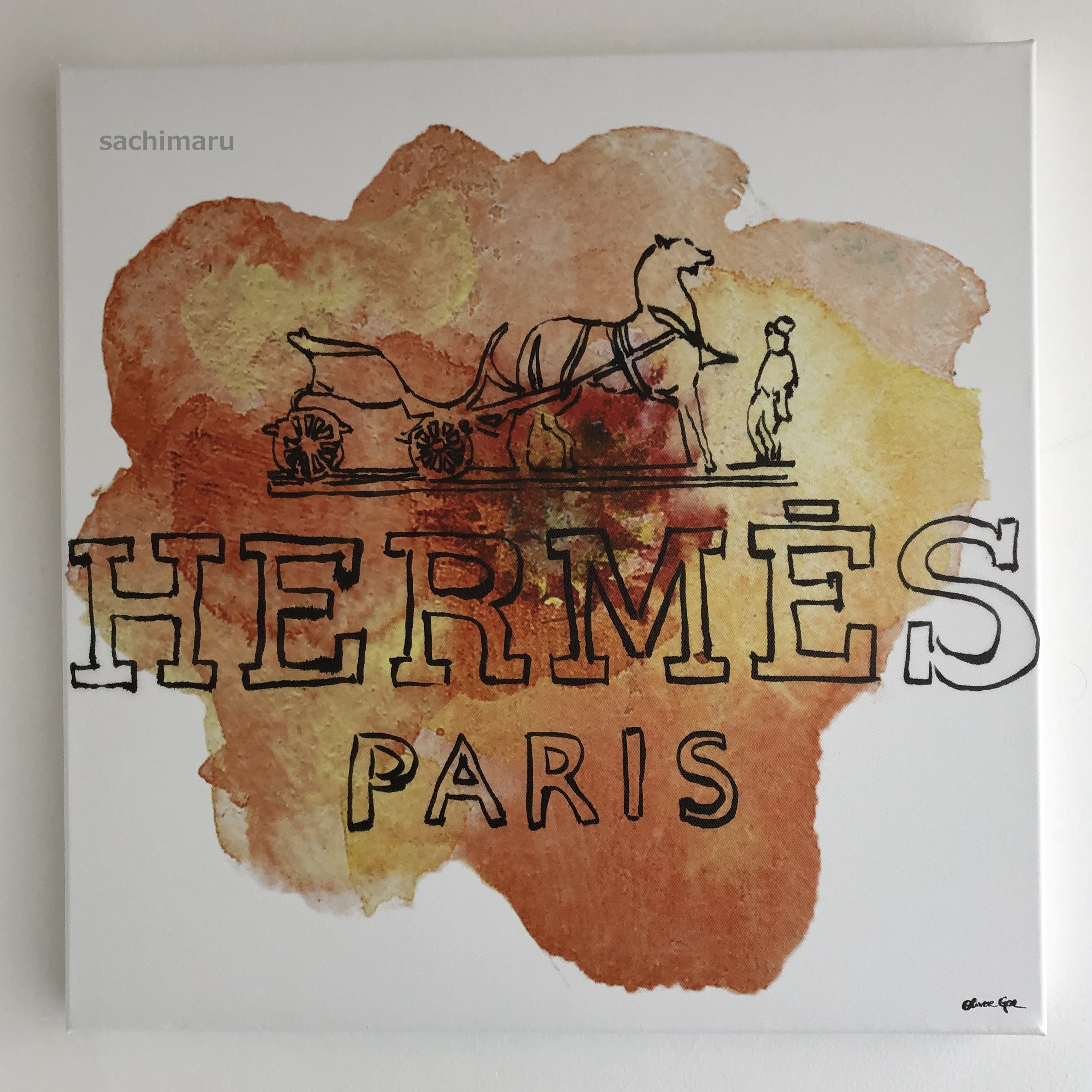Oliver Gal★Orange Paris★Hermesモチーフキャンパスアート