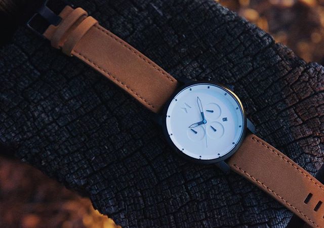 MVMT Watches アナログ時計 MVMTWatches ホワイト ブラック タン レザー 革 メンズ 腕時計(4)