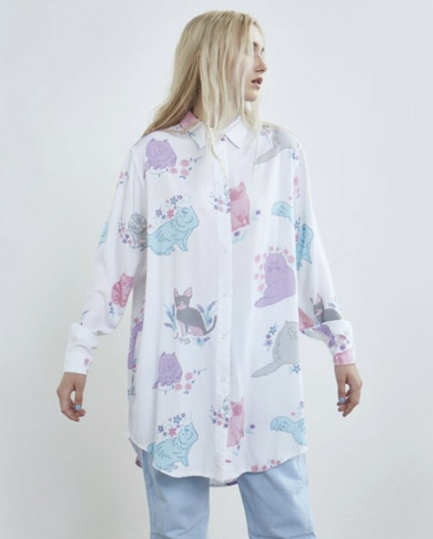 庭のネコたち☆!!!LAZY OAF♡シャツ∞ドレス