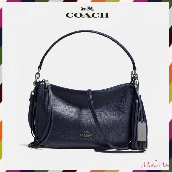 最安!COACH☆Fringe Chelsea Crossbody in Pebble Leather 37740