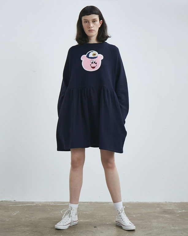 ベアースウェット∞ドレス☆LAZY OAF♡ネイビー
