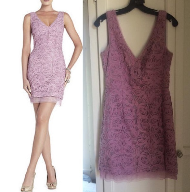 ☆BCBG MAXAZRIA Vネックカクテルドレス☆紫