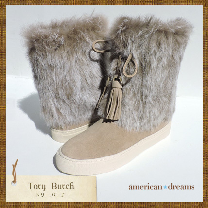 即発送! 円高還元セール! Tory Burch ふわふわファー 秋冬ブーツ