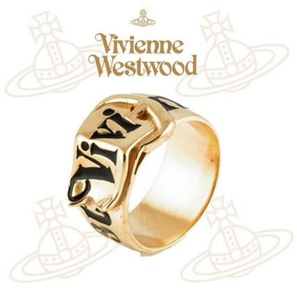 Vivienne Westwood 指輪・リング 大人気!!新作★Vivienne Westwood★黒ｘゴールドのベルトリング