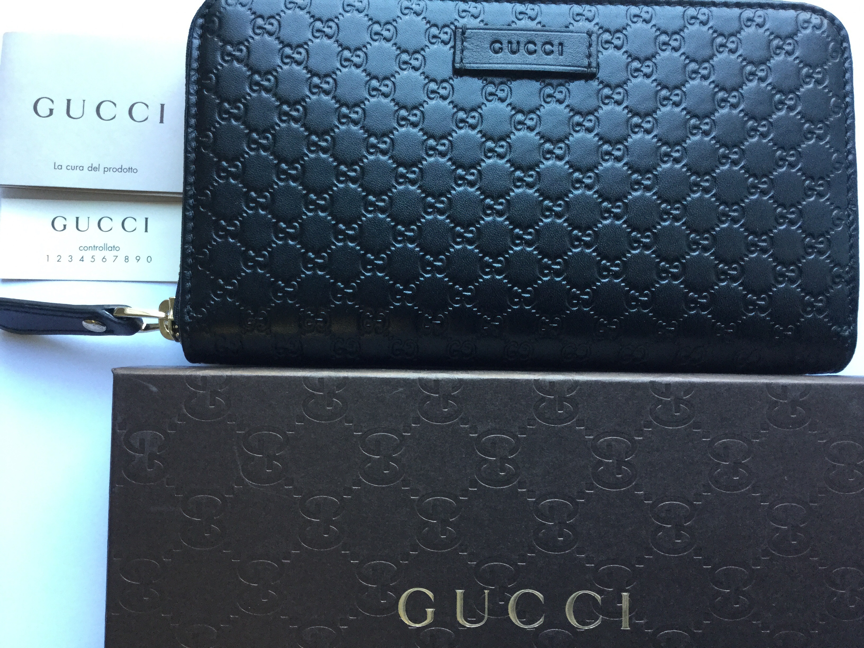 ☆GUCCI☆新作!日本未入荷【マイクロGG 黒】ラウンド長財布☆ (GUCCI ...