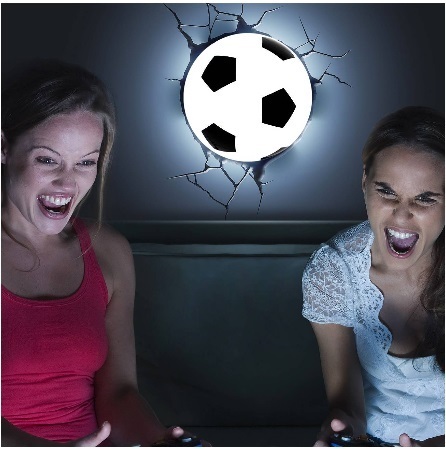 Sportsシリーズ 遊び心満載壁掛け3Dデコライト(サッカー)