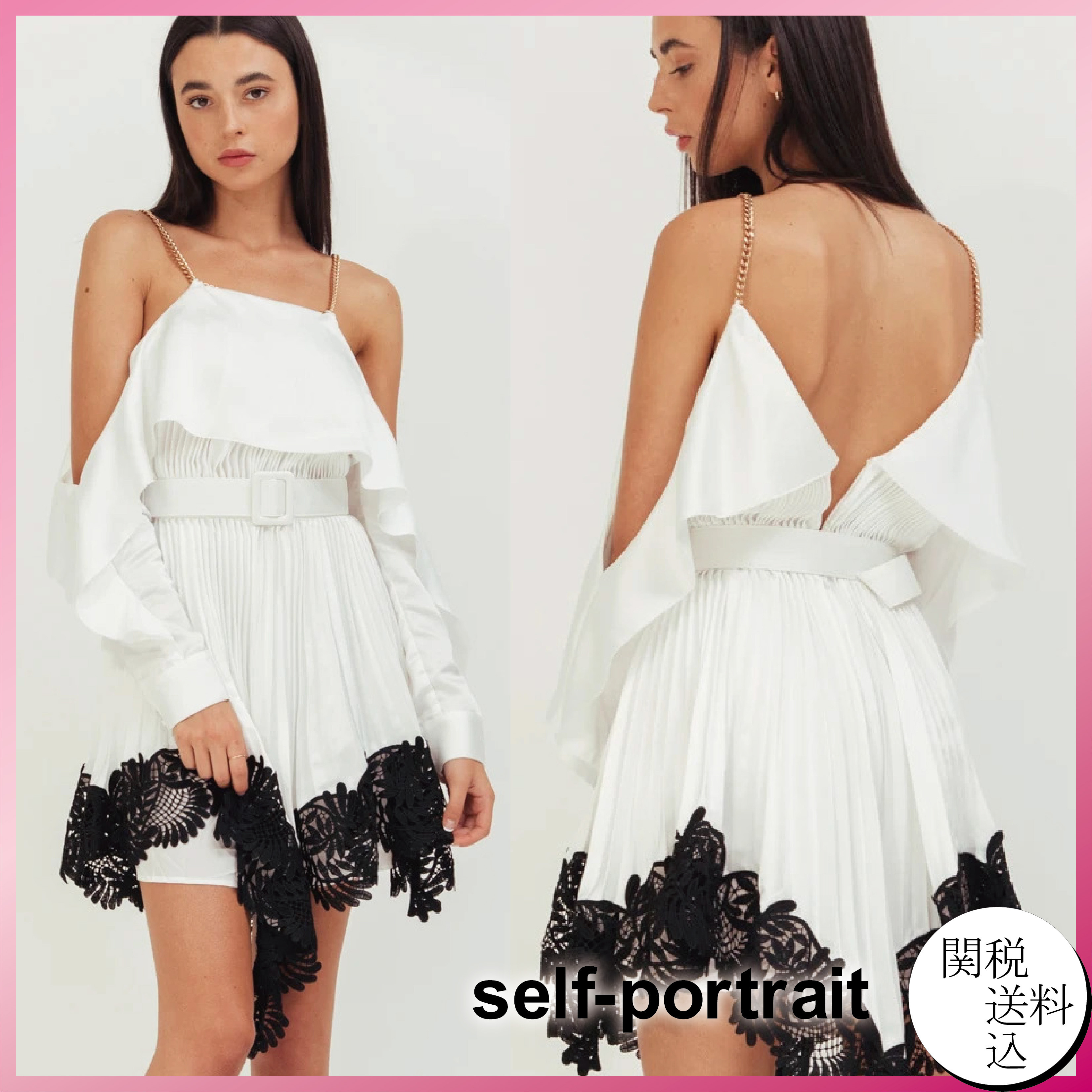 SALE !! Self Portrait >> CapeLaceDress クレープレースドレス