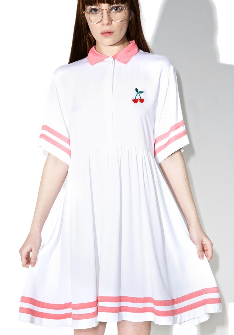 白いチェリー☆∞ドレス∞LAZY OAF♡