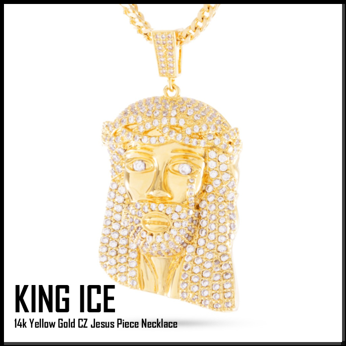 【King Ice】Gold Jesus Pieceネックレス★送料税込/国内発送