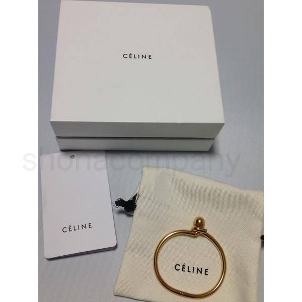 【即発送】人気！CELINE◆ドットブレスレット ゴールド 付属品有