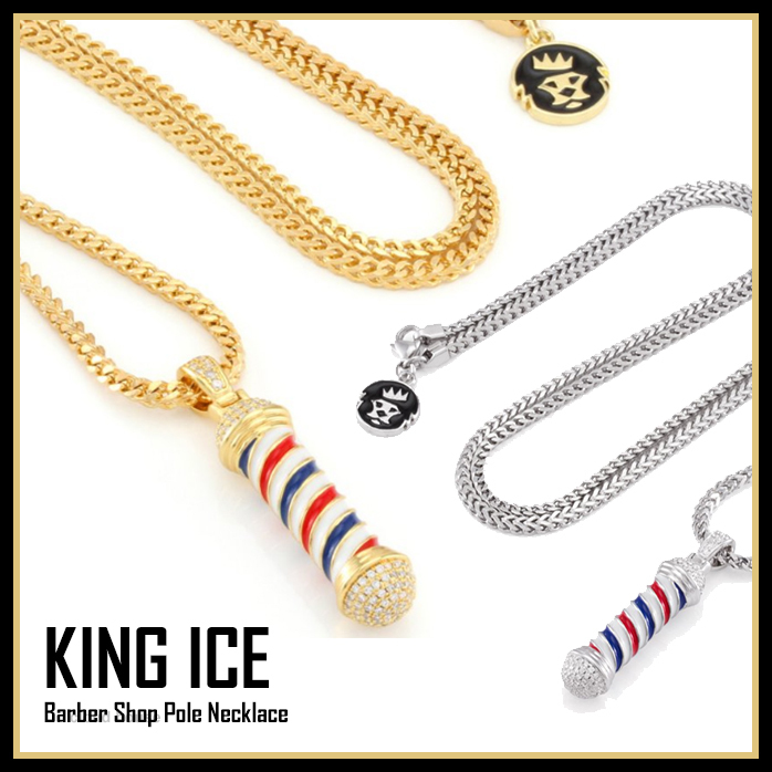 LA発★King Ice★Barber Shop Pole Necklace★送料税込/国内発送