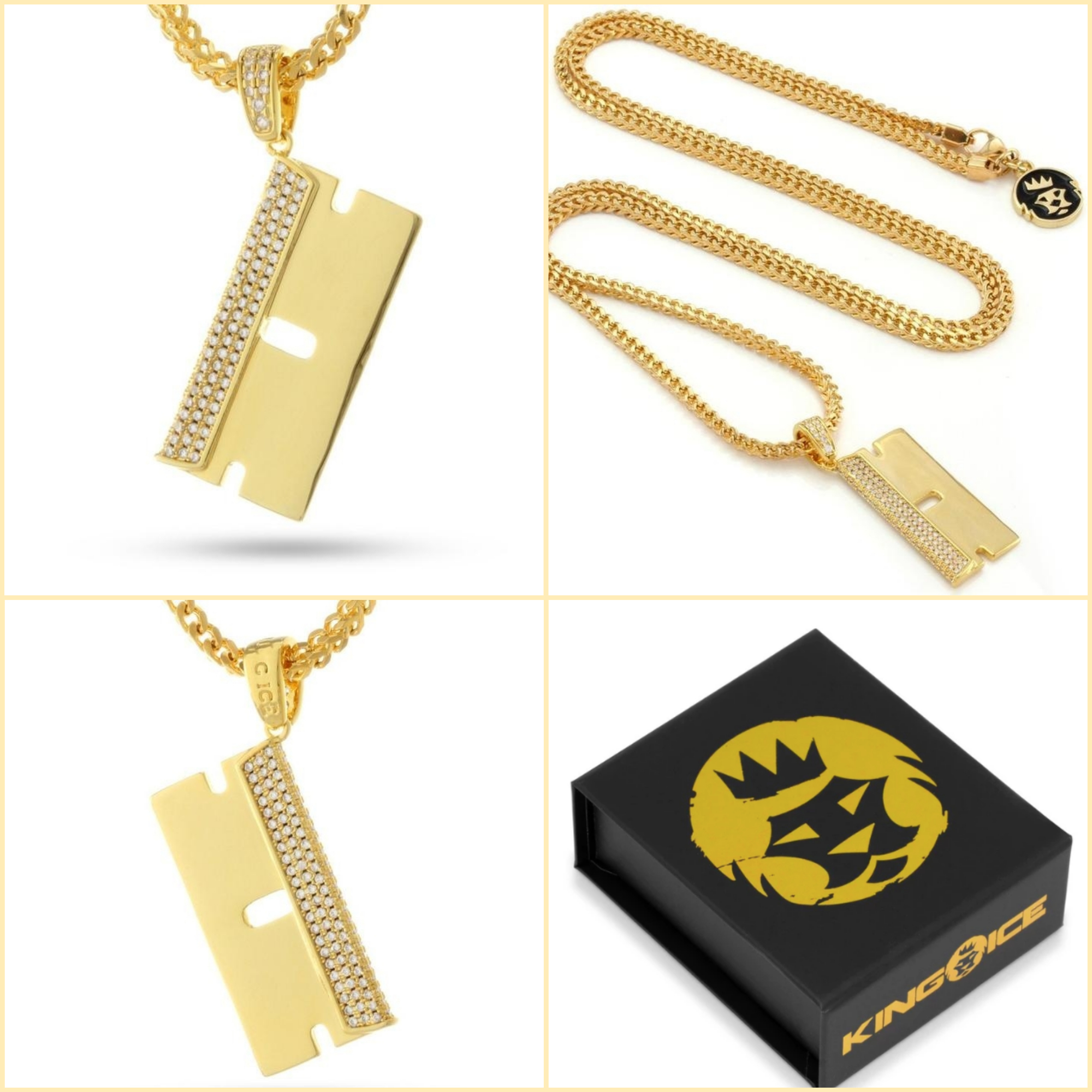 【King Ice】Barber Shop RZR Blade ネックレス★送料税込/国内