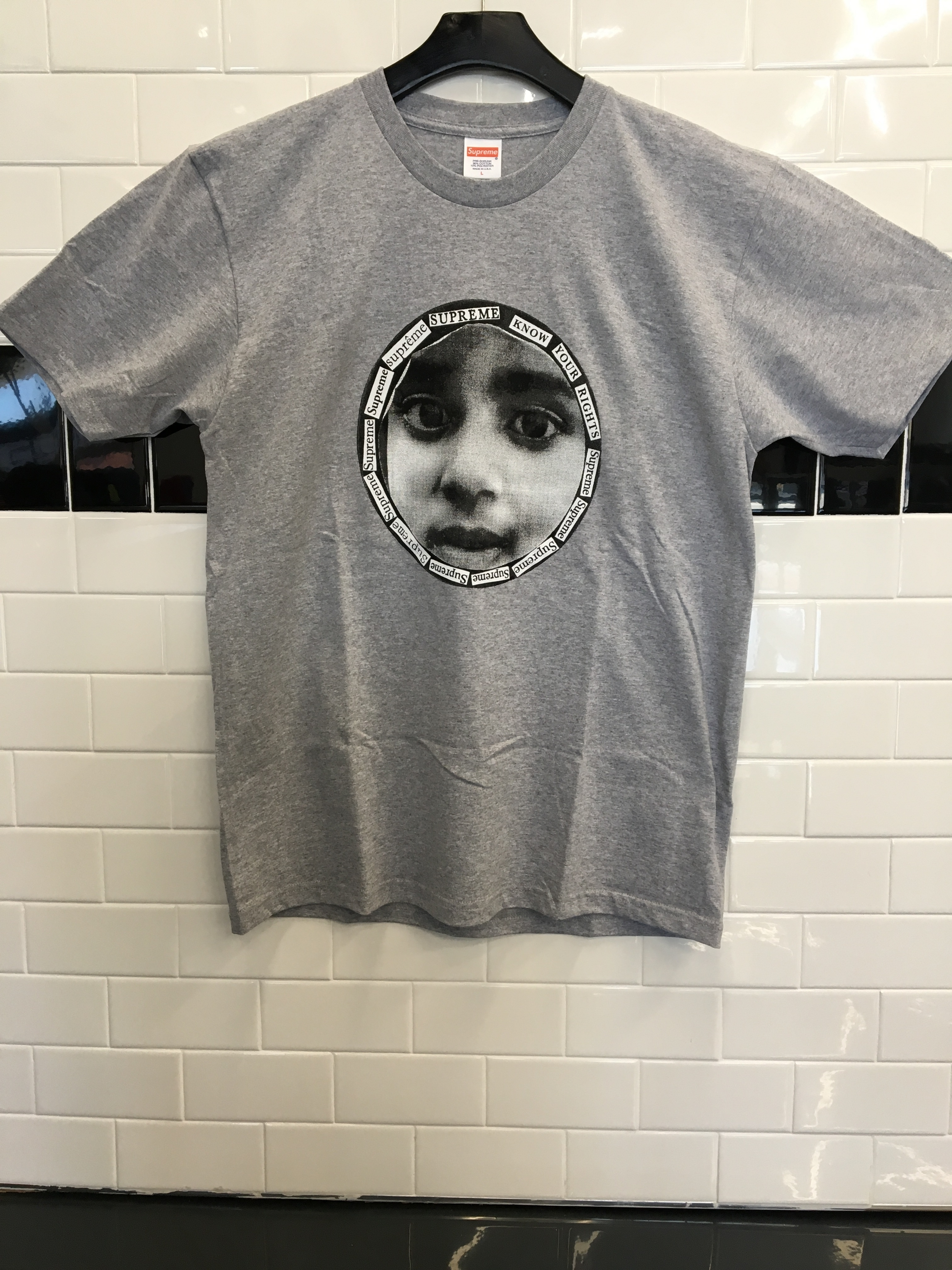 追尾/関税込 17SS Supreme Know Your Rights Tee