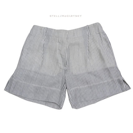 Stella McCartney Denim & Cotton Short Stripes Casual Style Cotton Denim & Cotton Shorts