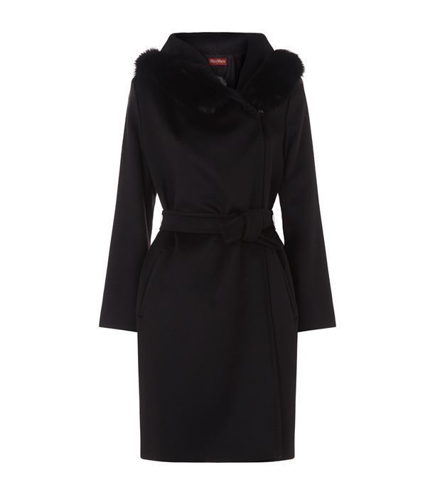 MaxMara 大人気 定番フォックスファー 付きウールコート 全色
