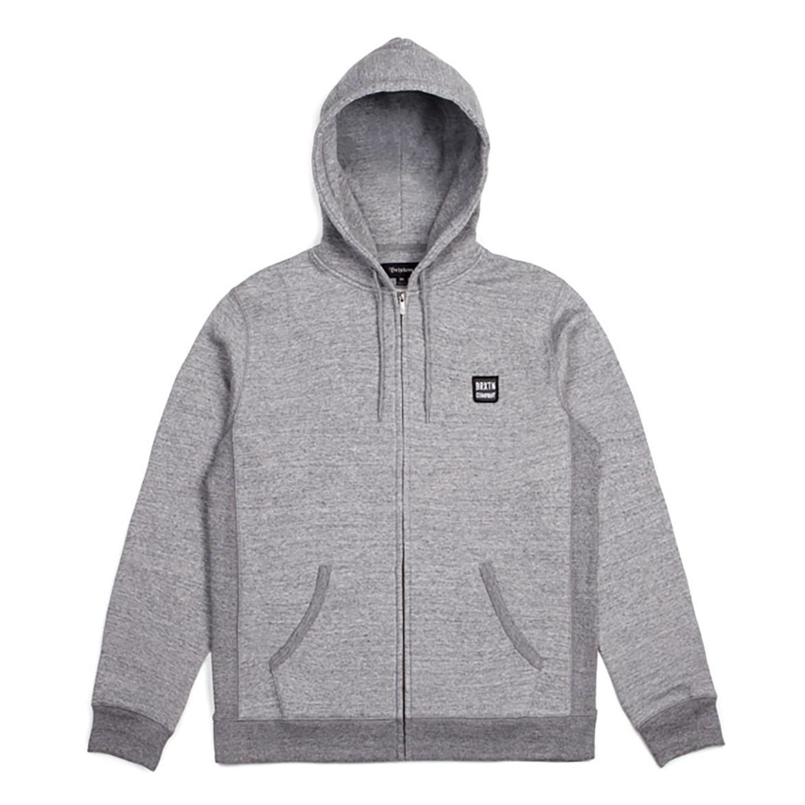 【即納】BRIXTON BERING ZIP HOOD FLEECE パーカー グレー